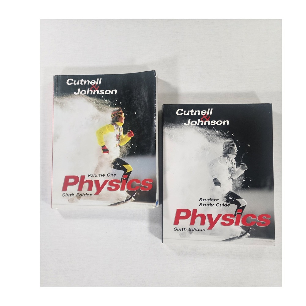 Cutnell & Johnson Physics 6th Ed Vol 1 & Student Study Guide Science Textbook